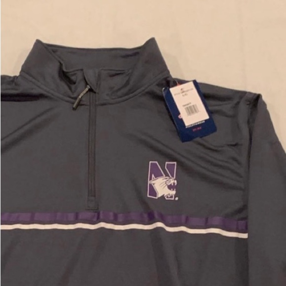 COPY - NEW Champion Northwestern Wildcats 1/4 Zip Pullover Sweatshirt - Size Me…